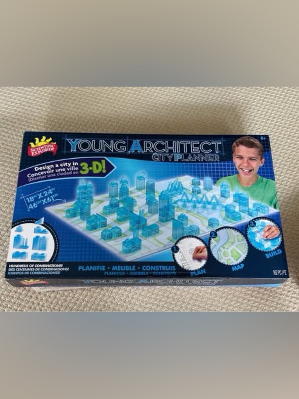 Architect Translucent Blue City Planner Building Set